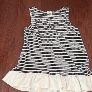 Crewcuts Black and White Striped Tank Top